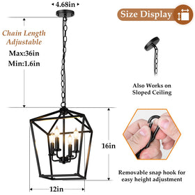 BrightHome durable metal black finish resists wear and keeps the rustic look.