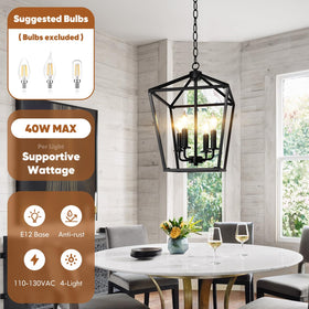 BrightHome lantern silhouette adds rustic charm while delivering ample illumination.