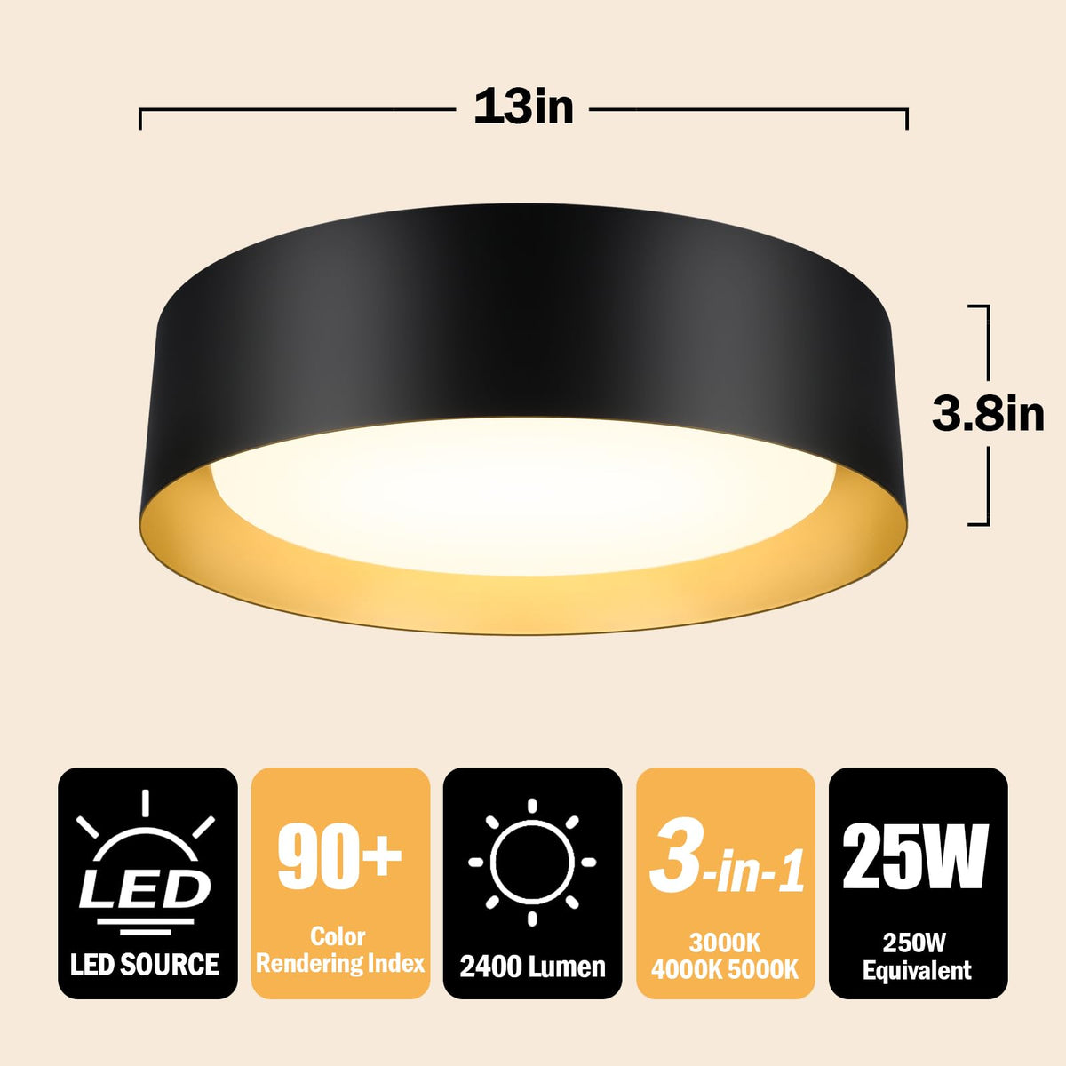 BrightHome versatile lighting for bedroom, hallway, kitchen offering balanced illumination.