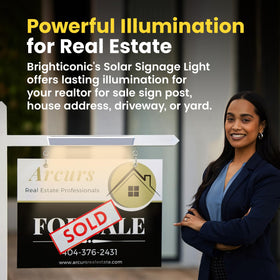 Brighticonic 2-pack LED sign lights improve sign readability.