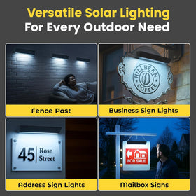 Brighticonic cold white 6000K LEDs illuminate real estate signage clearly.