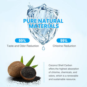 Brightify activated carbon close-up, illustrating 5-micron filtration capability