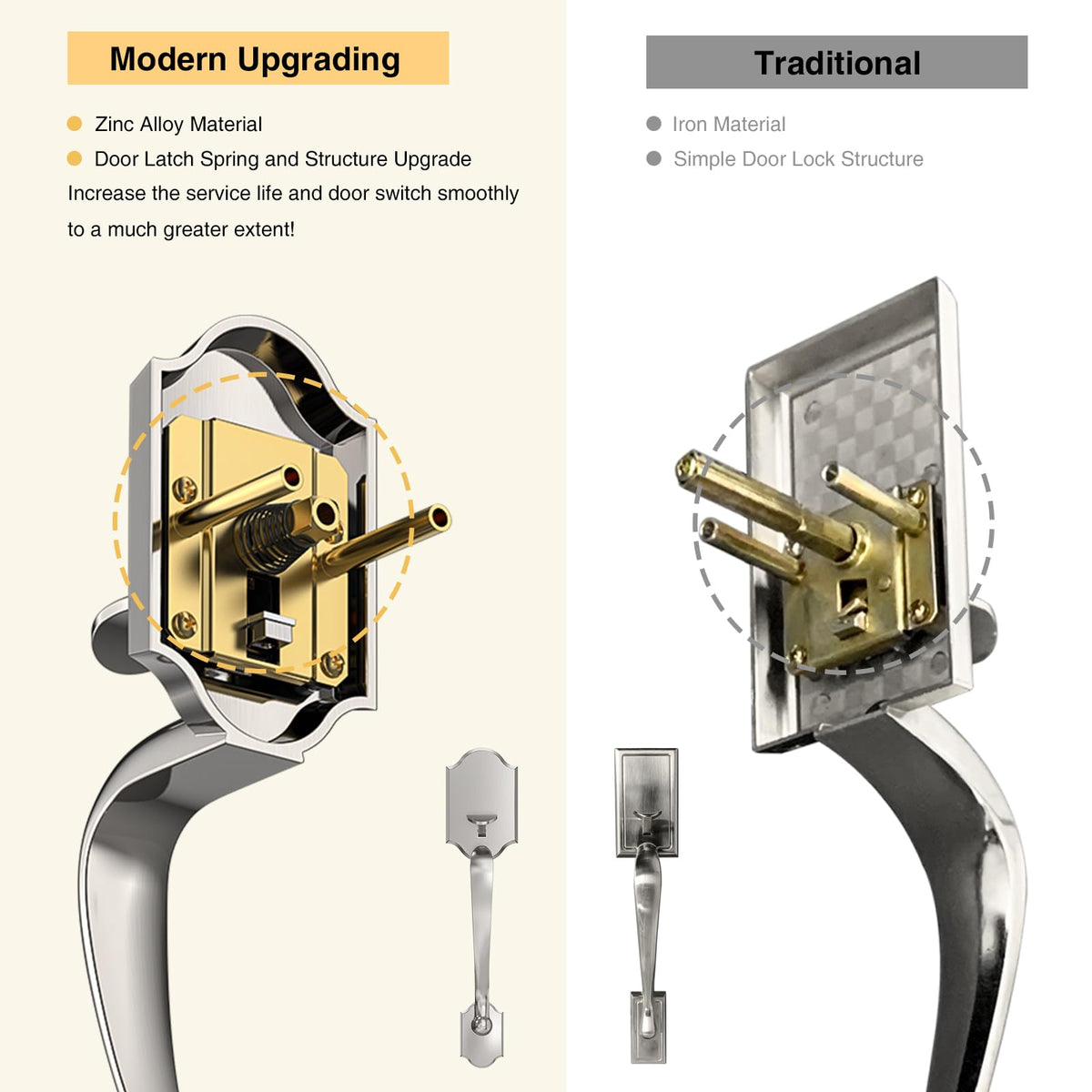 Brightify deadbolt included front-door lock set for enhanced security and entry options.