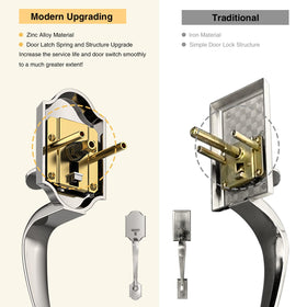 Brightify deadbolt included front-door lock set for enhanced security and entry options.