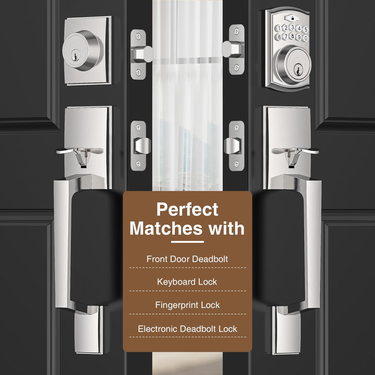 Brightify reversible door lever for left or right handed doors.