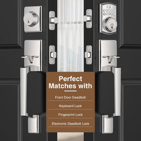 Brightify reversible door lever for left or right handed doors.