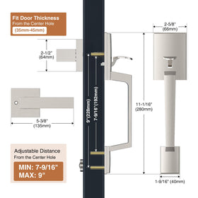 Brightify exterior handle installs easily with floating square column.
