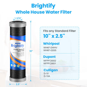 Brightify filtered water in a glass with improved taste