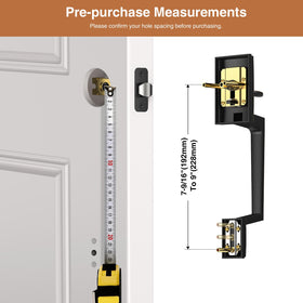 Brightify zinc alloy exterior door handle in matte black for durable exterior use.