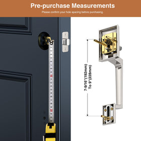 Brightify zinc alloy finish resists rust and wear.