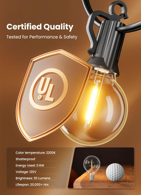Brightown 24-inch bulb spacing ensures a uniform look along the string.