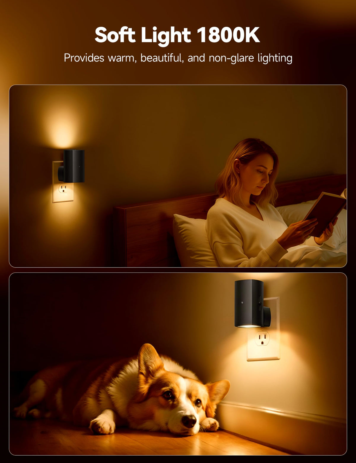 Brightown Aora 2700K warm glow creates cozy ambiance without glare