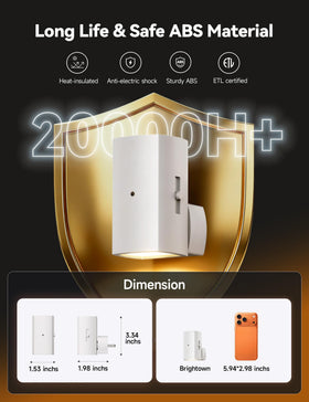Brightown Aora night light with ETL safety certification for peace of mind.