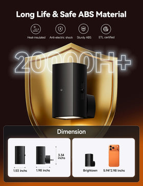 Brightown Aora night-light rotates 90 degrees for vertical or horizontal outlets