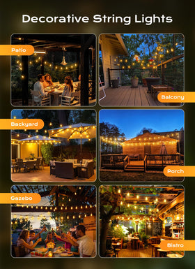 Brightown connectable design allows linking up to 32 strings for big spaces