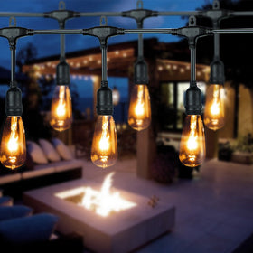 Brightown dimmable-compatible Edison light bulb for mood lighting.