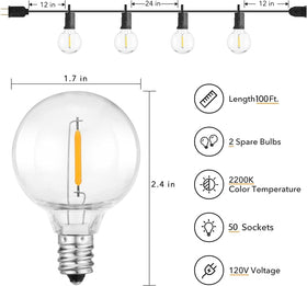 Brightown dimmable G40 string lights offer customizable brightness for cozy evenings