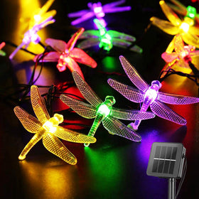 Brightown dragonfly string lights in 25-6ft length brighten outdoor spaces