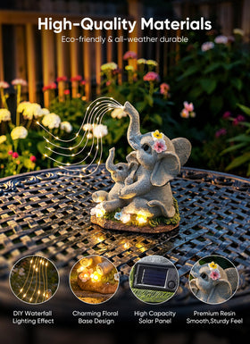 Brightown indoor-outdoor elephant decor suits porch, patio, or shelf.