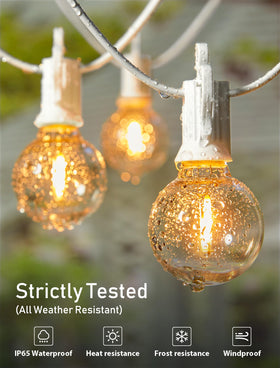 Brightown easy-install outdoor lights with hooks and ties for quick setup