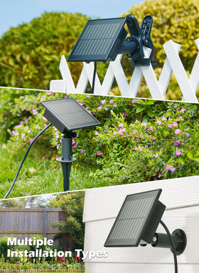 Brightown quick-install design with ground stake or wall mount.
