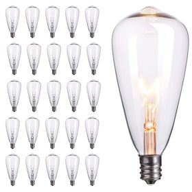 Brightown Edison bulbs 25-pack with clear glass for warm indoor ambiance