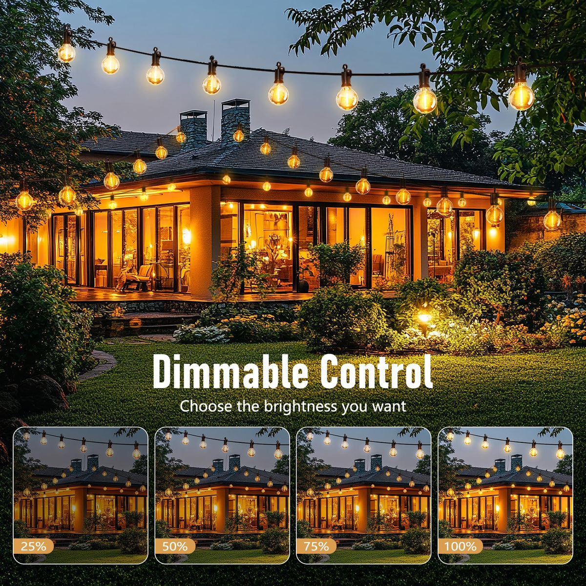 Brightown end-to-end connectable strings enable larger decorative layouts.