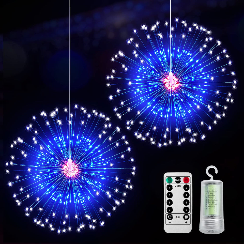Brightown firework lights 2-pack 360 LED outdoor glow for independence day decor