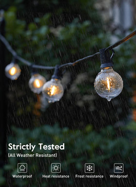 Brightown G40 globe bulbs with 2 spare bulbs ensure continuous illumination.