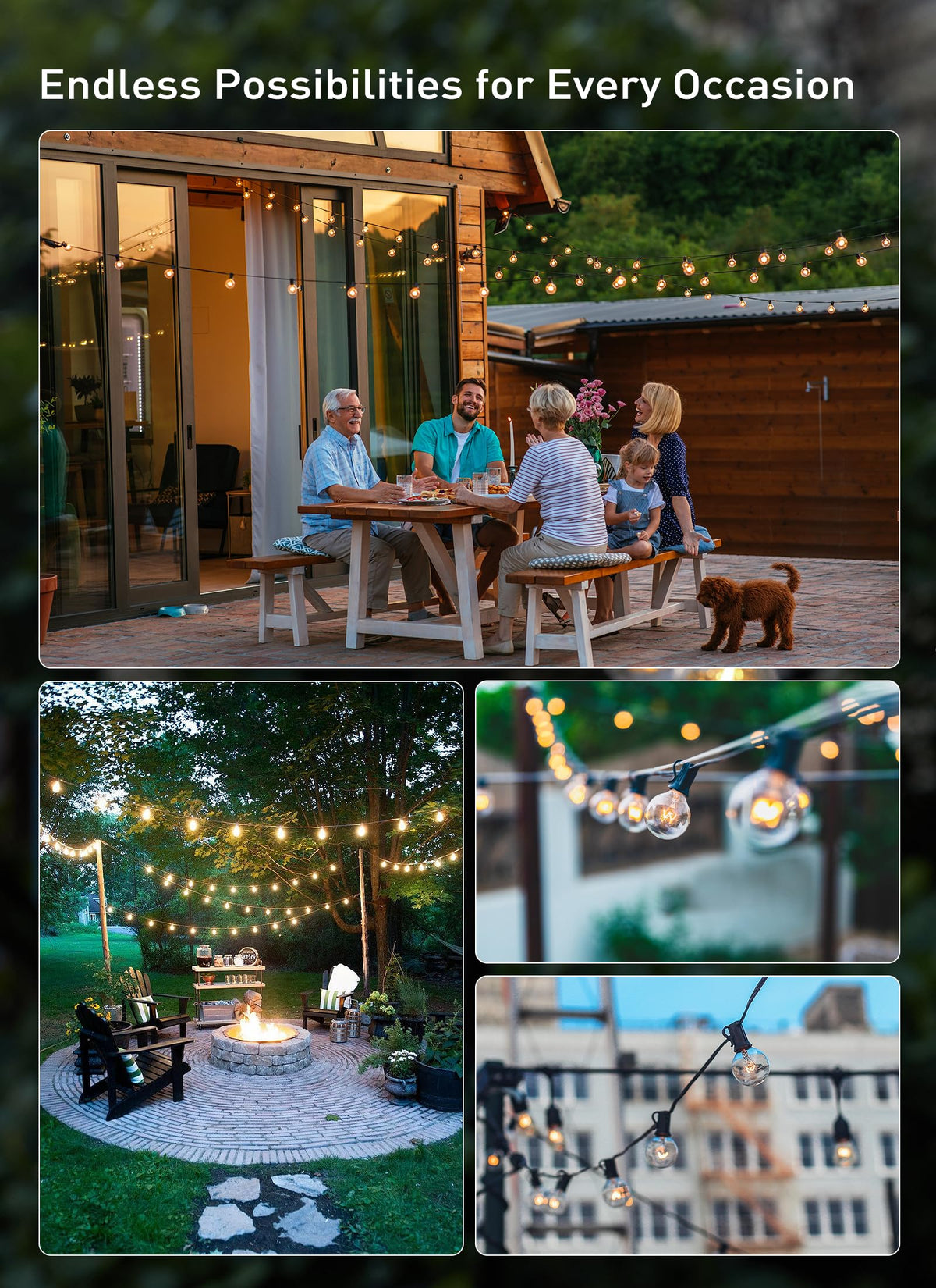 Brightown G40 clear glass for vintage charm and bright practical lighting.