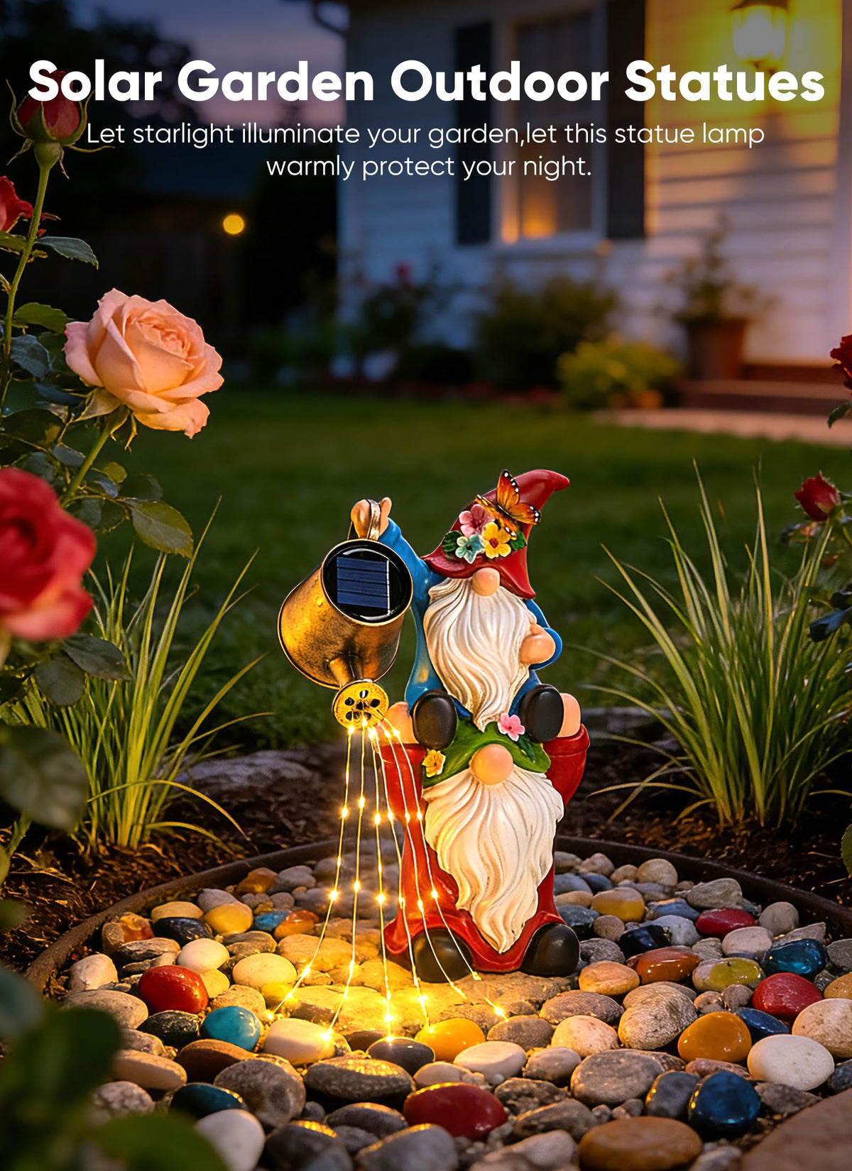 Brightown gnome 36-led lighting close-up for cozy patio illumination.