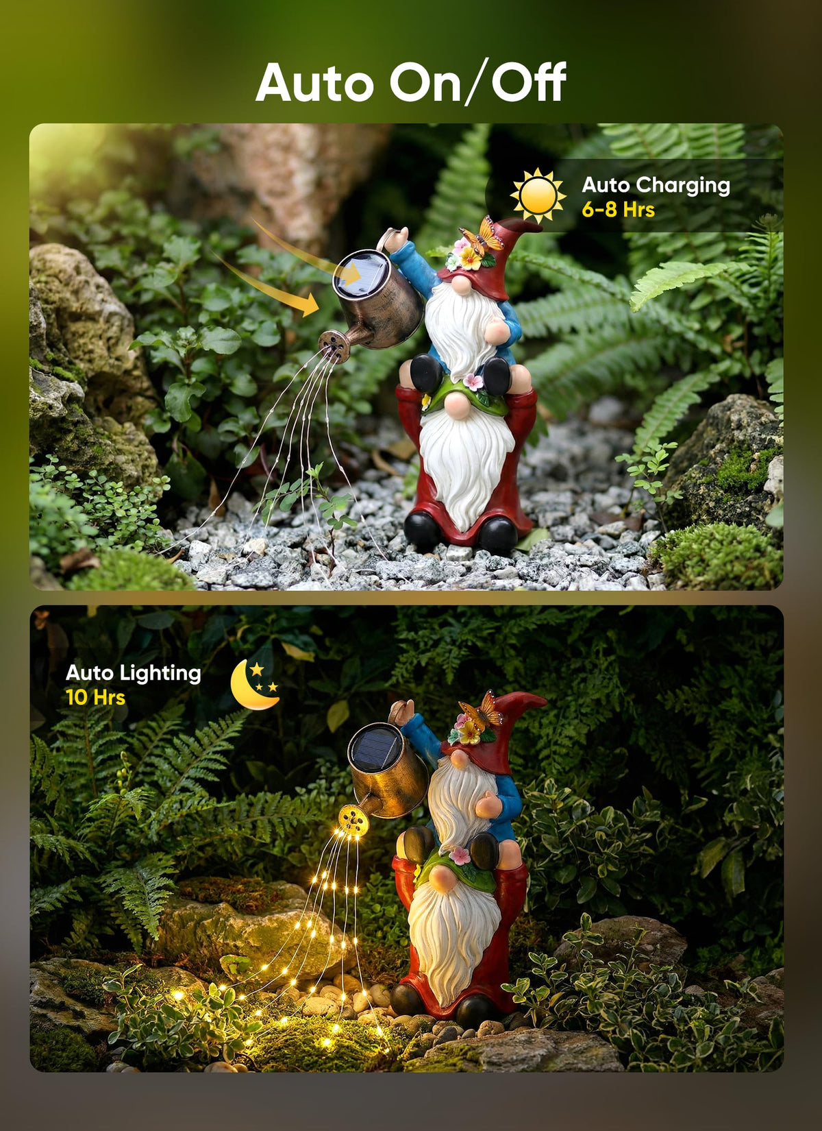 Brightown hand-painted resin gnome showcases detailed craft and outdoor charm.