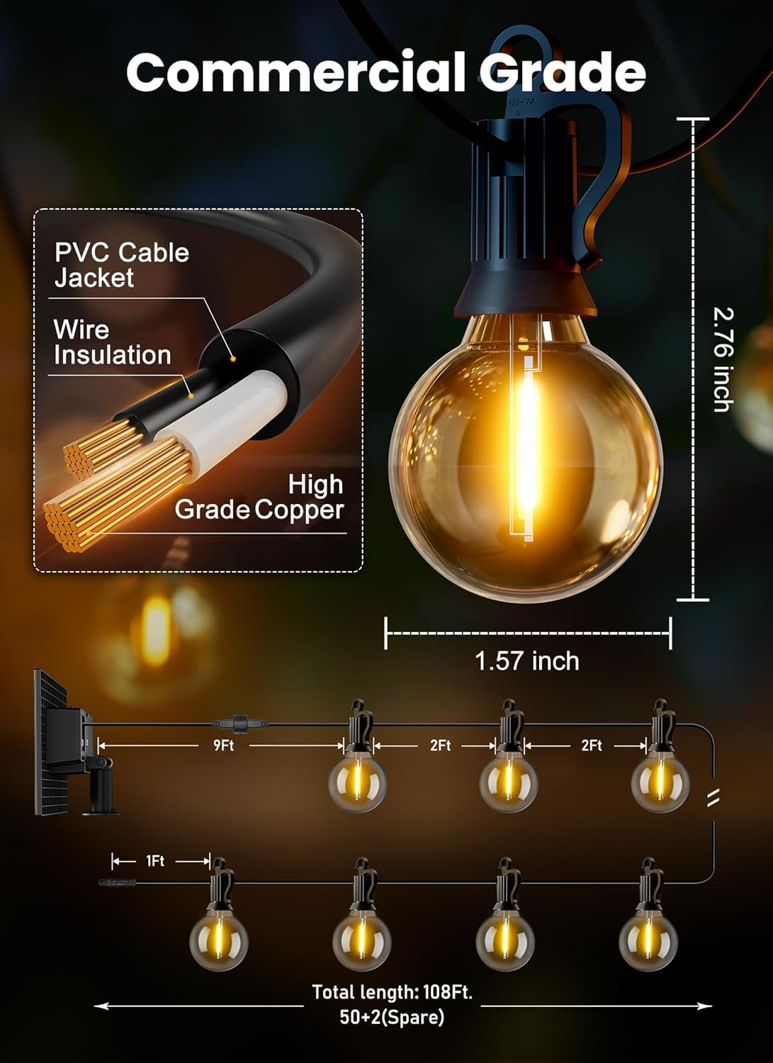 Brightown IP65 waterproof outdoor lights withstand rain and wind for reliable use.