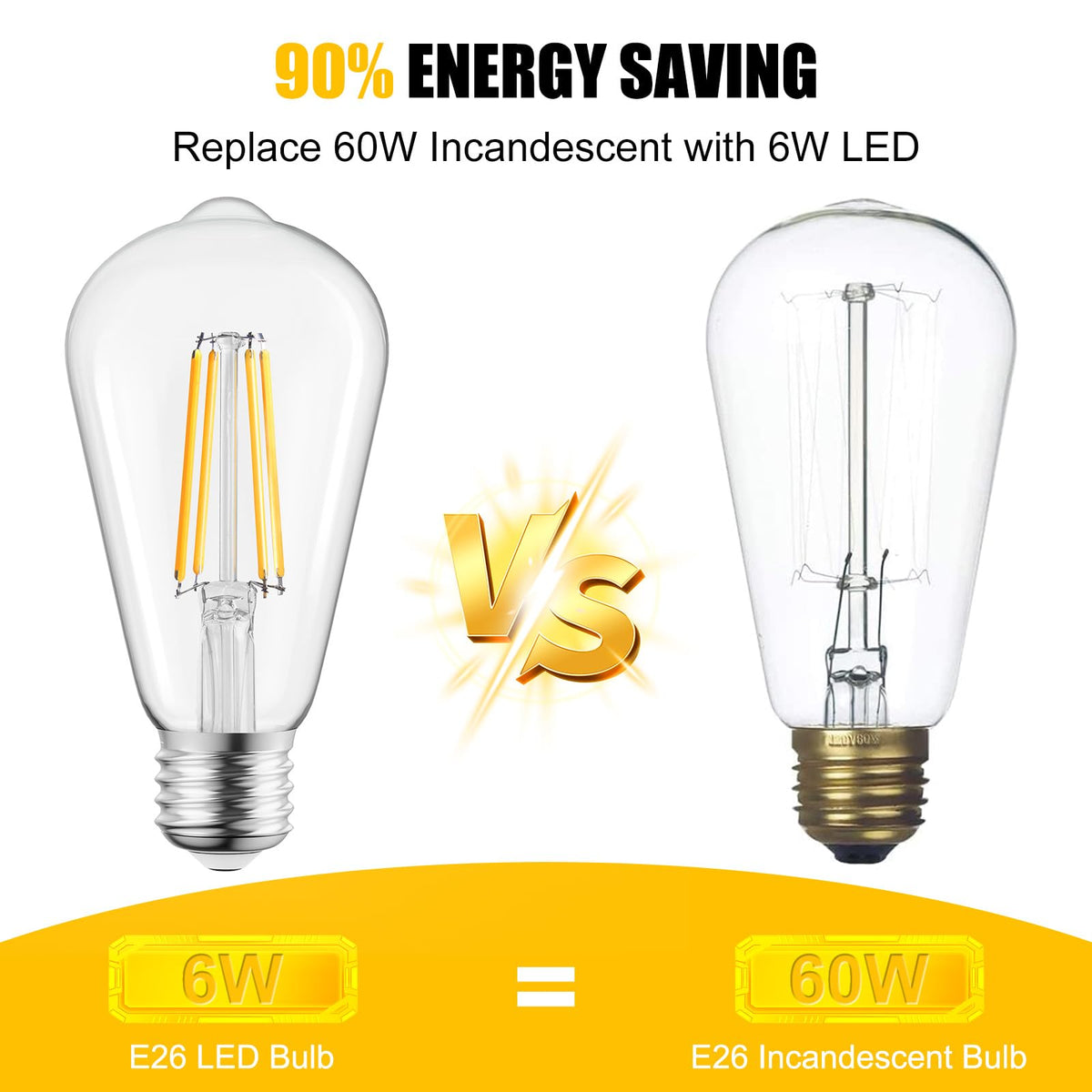 Brightown IP65-rated bulbs are suitable for indoor and sheltered outdoor use with a warm glow.