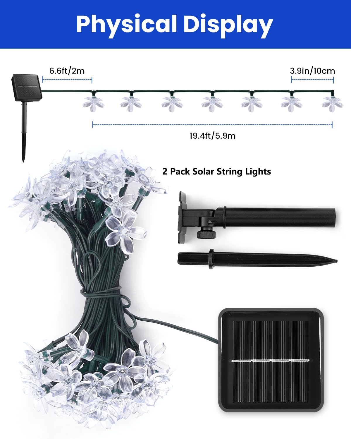 Brightown IP65 waterproof garden lights endure rain and shine.