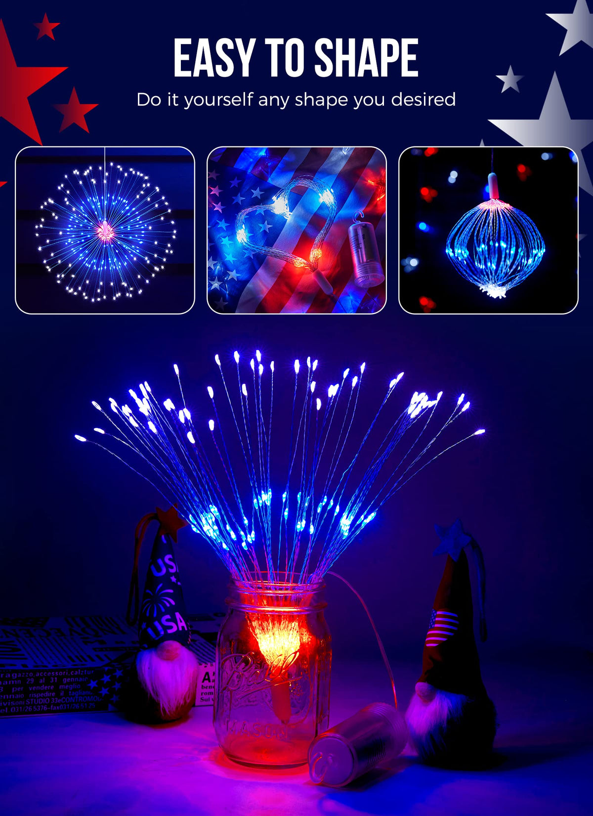 Brightown IP65 waterproof patriotic lights for reliable outdoor decorating