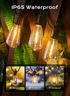 IP65-rated weatherproof design standing up to rain and snow for reliable outdoor lighting