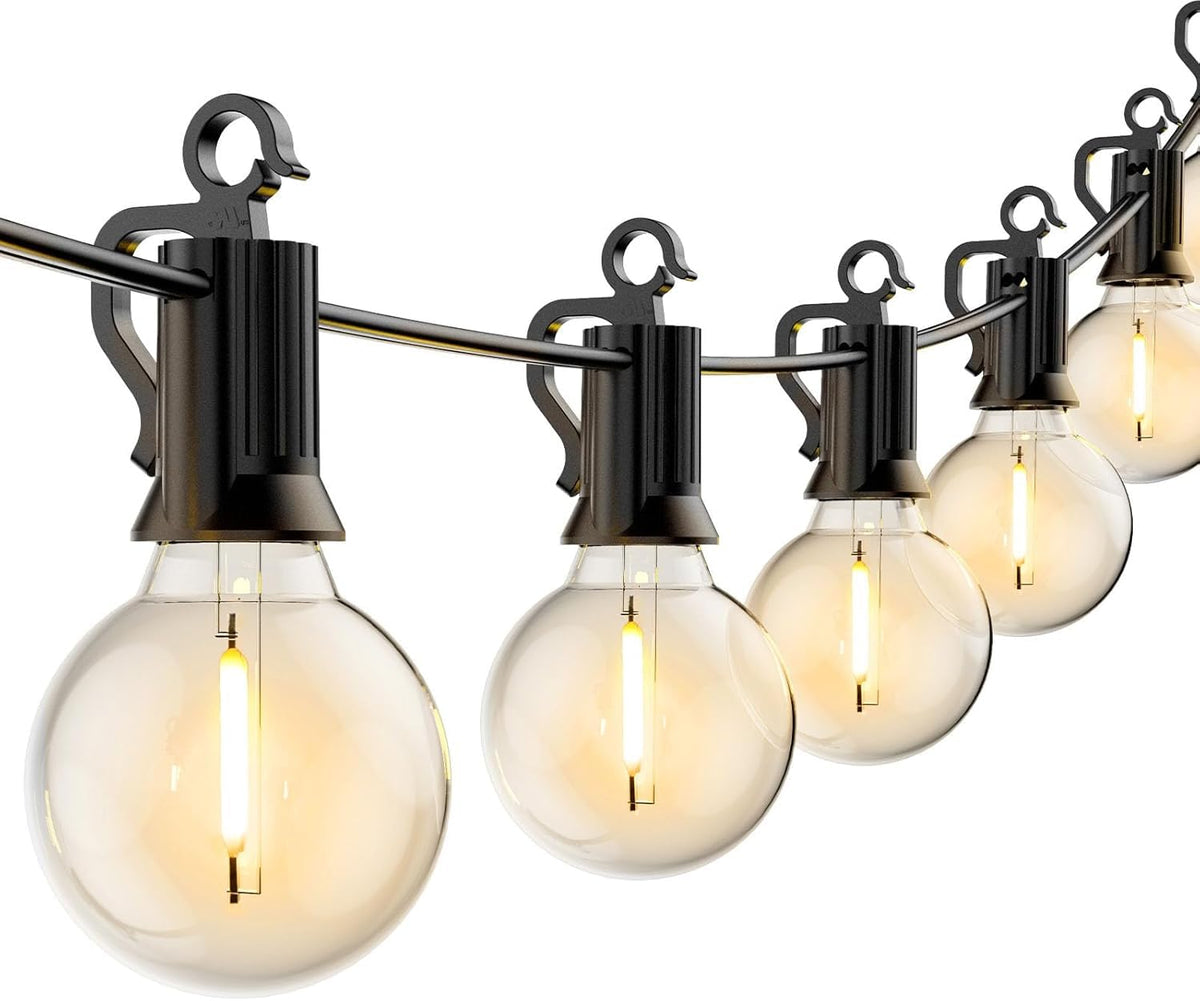 Brightown outdoor 55ft G40 patio lights for inviting evenings.