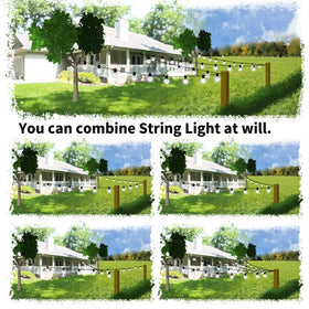 Brightown outdoor garden patio lighting setup for stable overhead illumination.