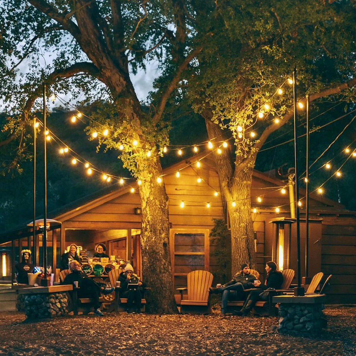 Brightown outdoor patio string light bulbs for indoor and outdoor use with consistent glow.