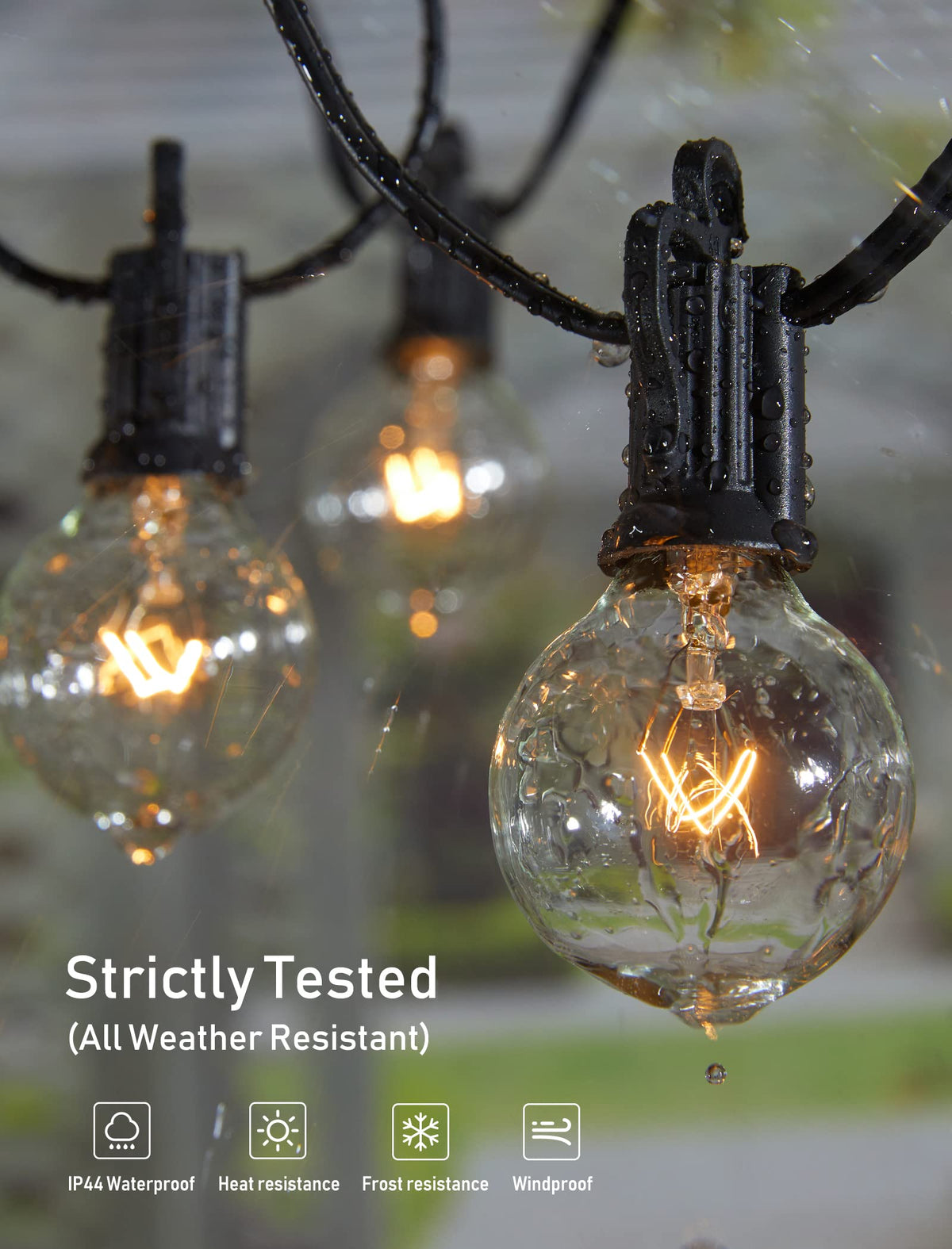 Brightown weatherproof bulbs withstand rain and wind for durable outdoor décor