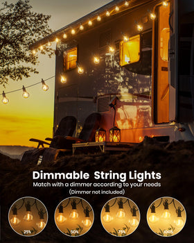 Brightown outdoor string lights IP65 rating withstands rain and wind