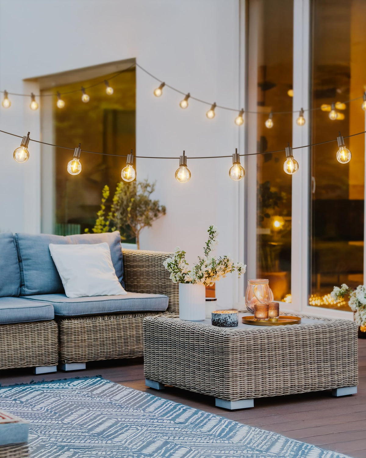 Brightown plug-in lights ideal for patios, fences, and terraces