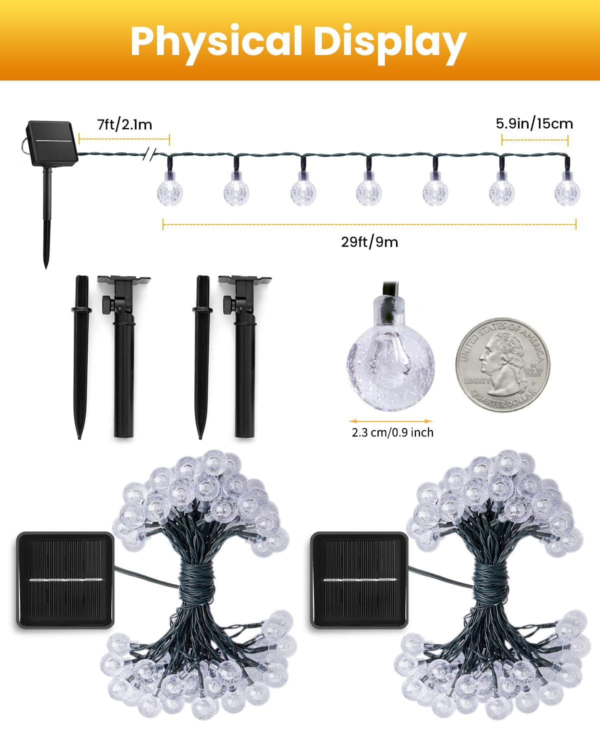 Brightown outdoor wedding lights offer versatile mood options for events.