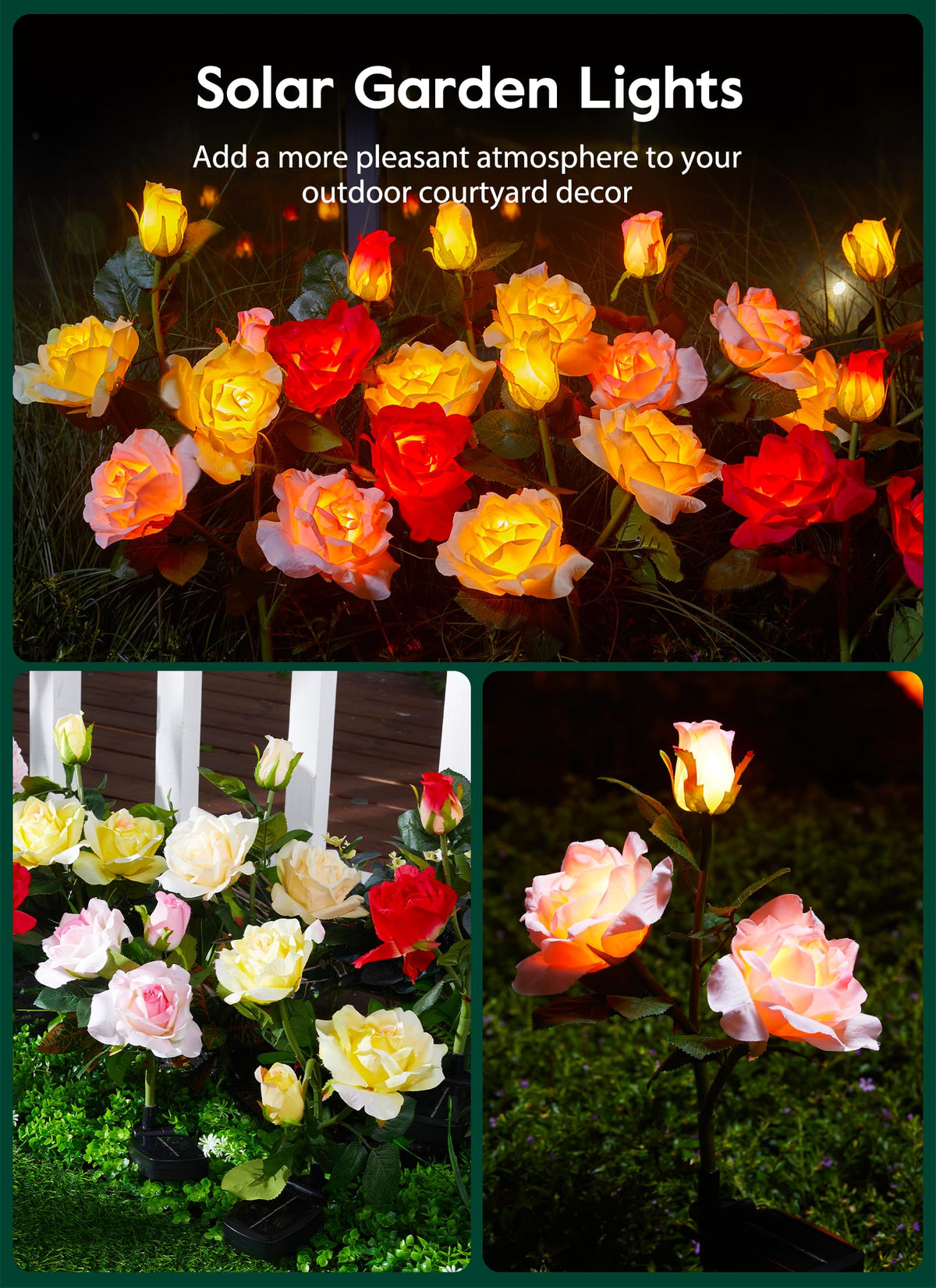 Brightown solar lights along a path brighten yards for welcoming ambiance