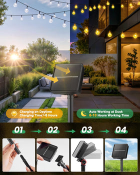 Brightown solar powered globe lights offer effortless porch lighting