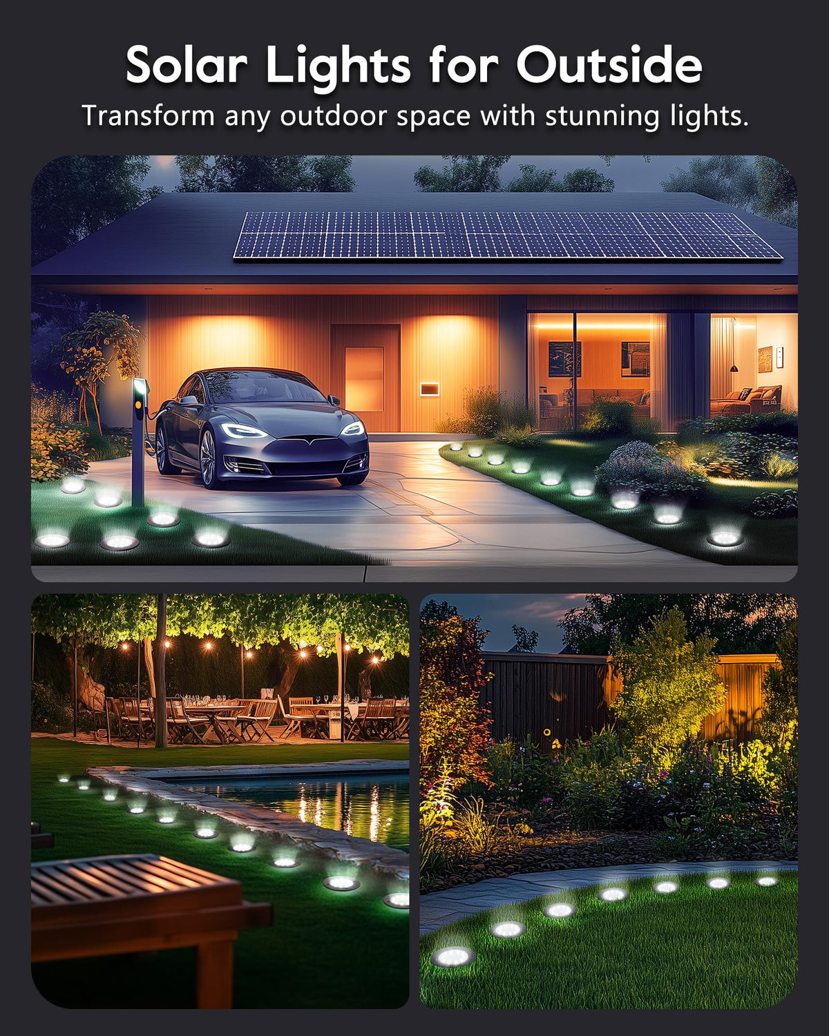 Brightown driveway lighting improves nighttime visibility for safety and style.