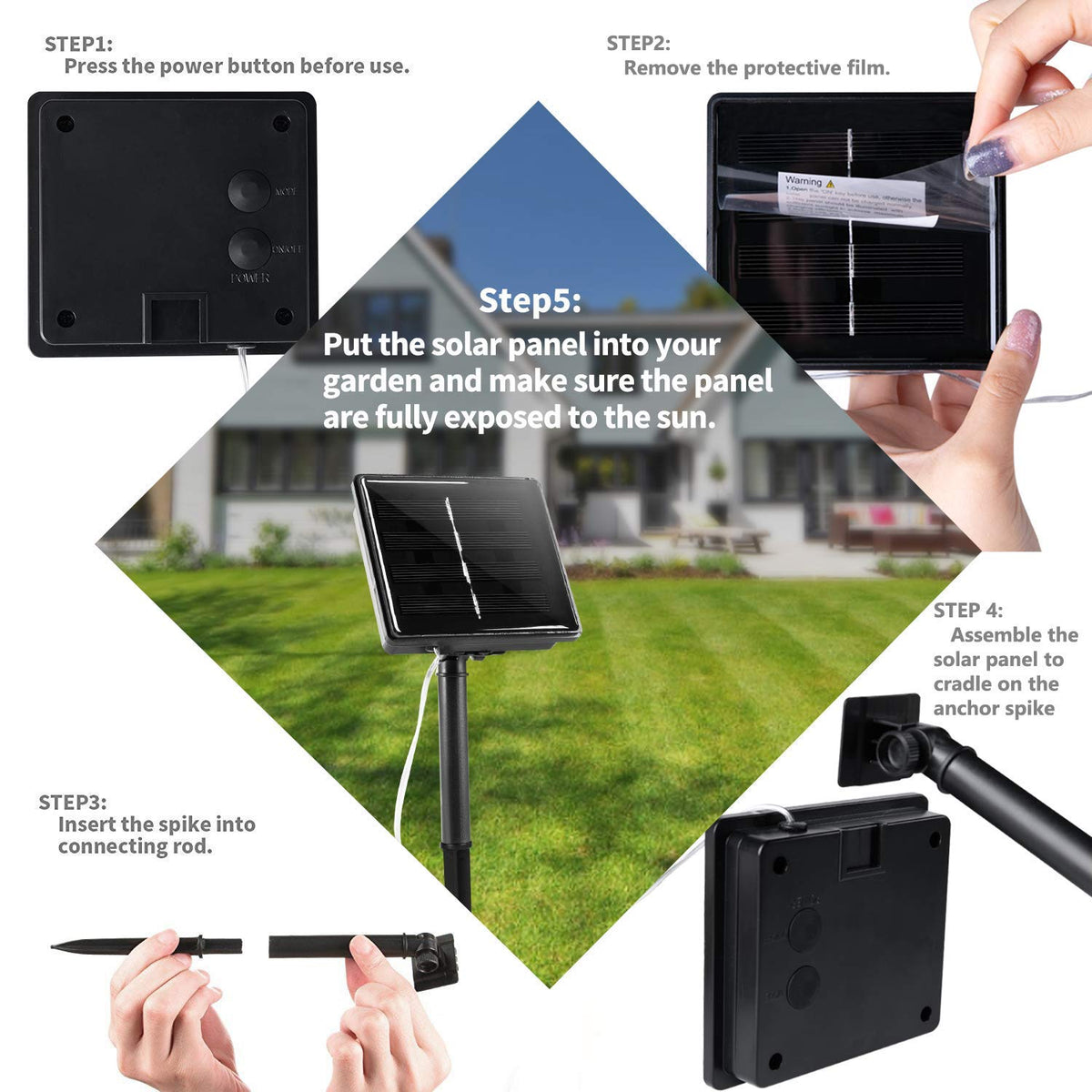 Brightown solar-powered panels capture daylight efficiently for long-lasting nights.