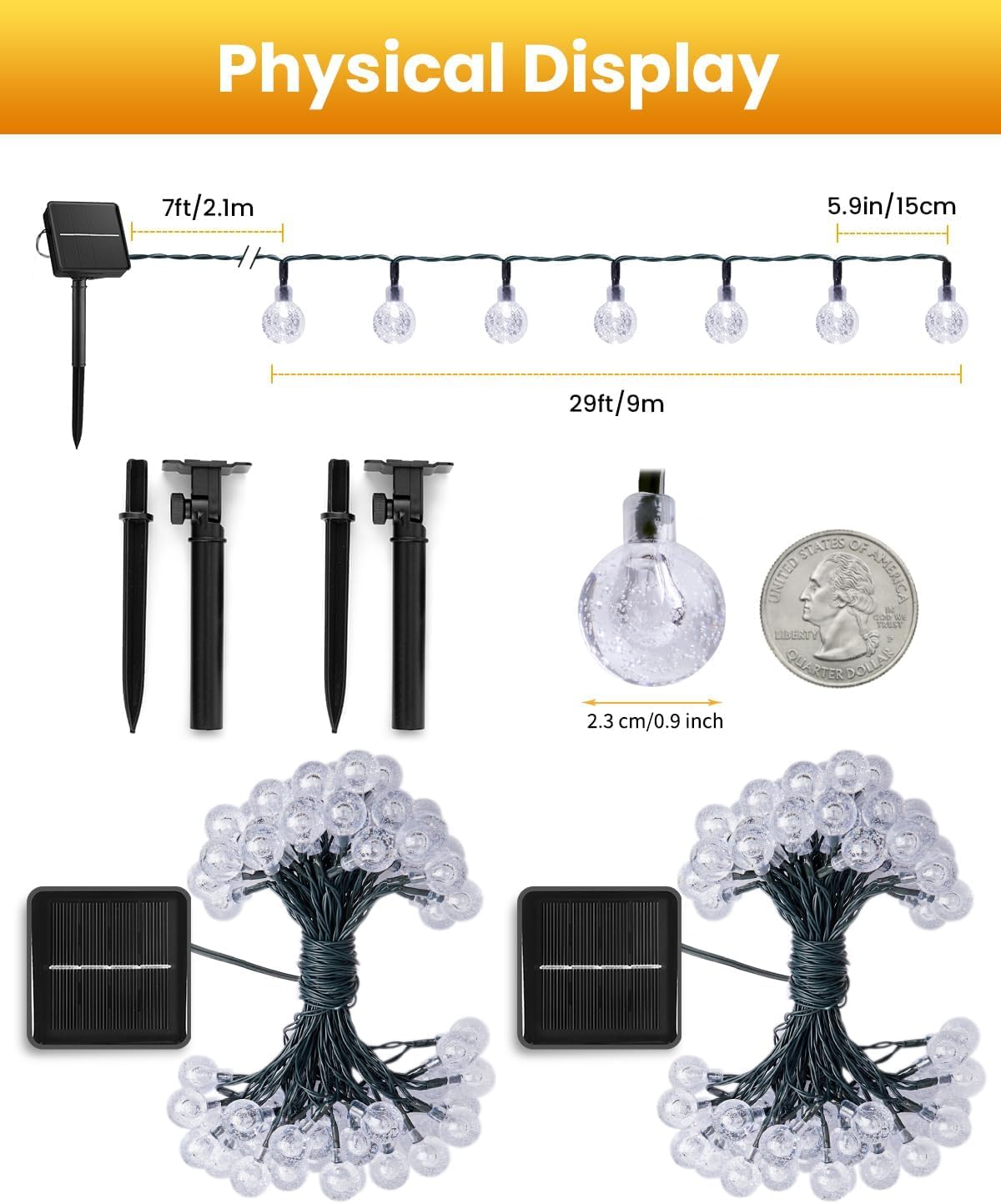Brightown solar panel with auto on/off for effortless operation