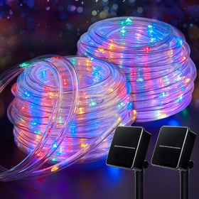 Brightown solar rope lights provide outdoor ambiance across 39 feet of rope